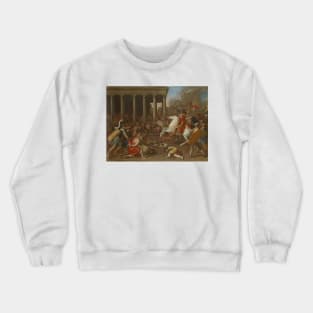 The Conquest of Jerusalem by Emperor Titus by Nicolas Poussin Crewneck Sweatshirt